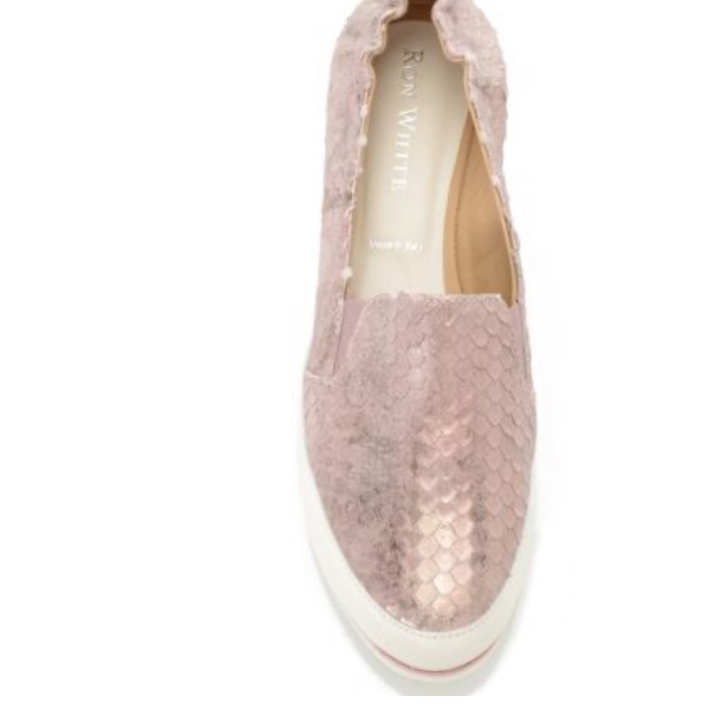 Ron White "Nell" Nappa Leather Ultralight Slip-on Wedge Sneakers